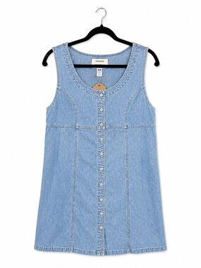 Marsh Landing 100% Cotton Denim Button-Front Tank Dress